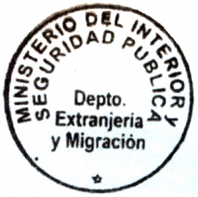 Chile: Stempel der Ausländer- und Migrationsbehörde - Foto: Quetzal-Redaktion, cs