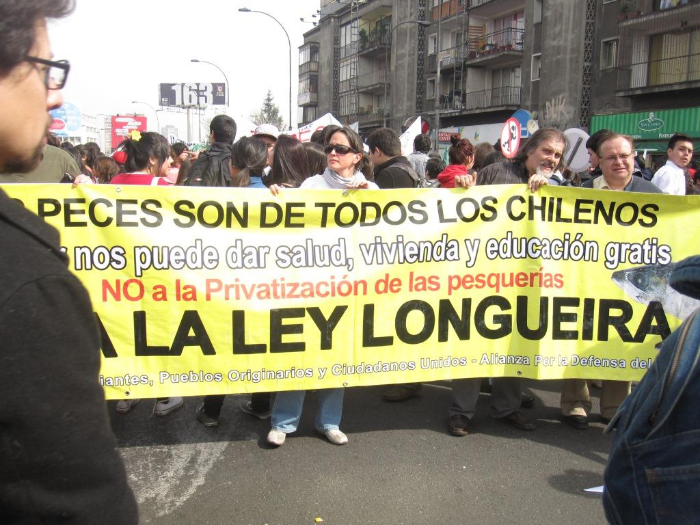 Chile: Demo Anti-Fischereigesetz, Foto: Quetzal-Redaktion, cs