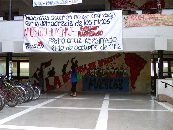 Chile: Losung von Studentenprotesten - Foto: Quetzal-Redaktion, eg