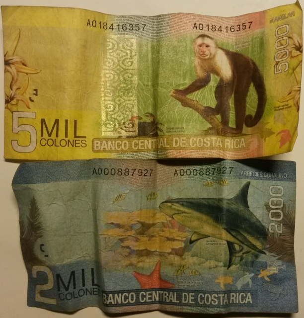 Costa Rica: Währung Costa Ricas Colonos - Foto: Quetzal-Redaktion, tp
