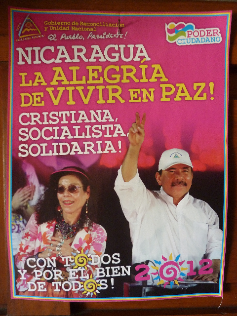 Nicaragua: Plakat der sandinistischen Regierung - Foto: Quetzal Redaktion, ach