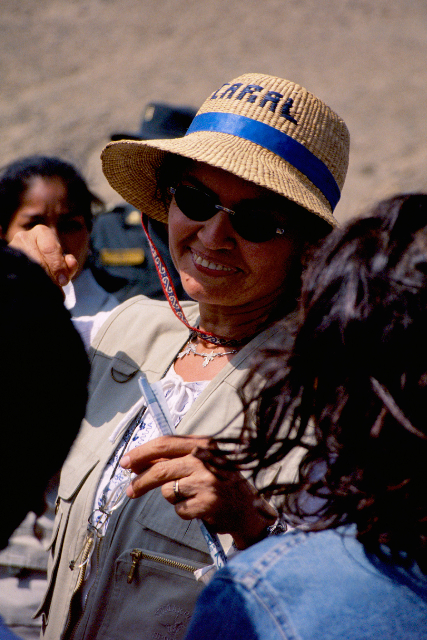 Peru: Ruth Shady, Entdeckerin von Caral, im Jahr 2003 - Foto: Quetzal-Redaktion, ssc