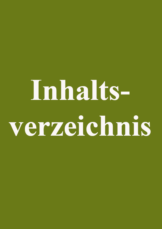Inhaltsverzeichnis Inhaltsverzeichnis
